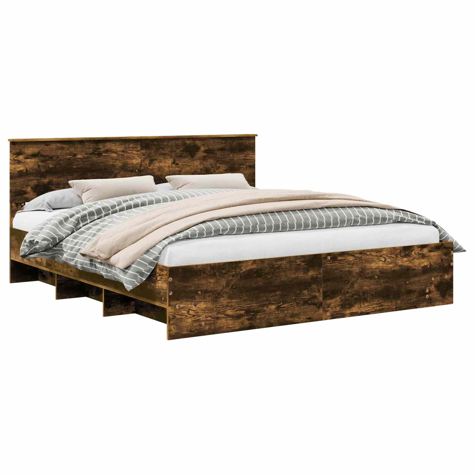 Struttura del letto Rovere fumé 180 x 200 cm Legno multistrato | homemem39