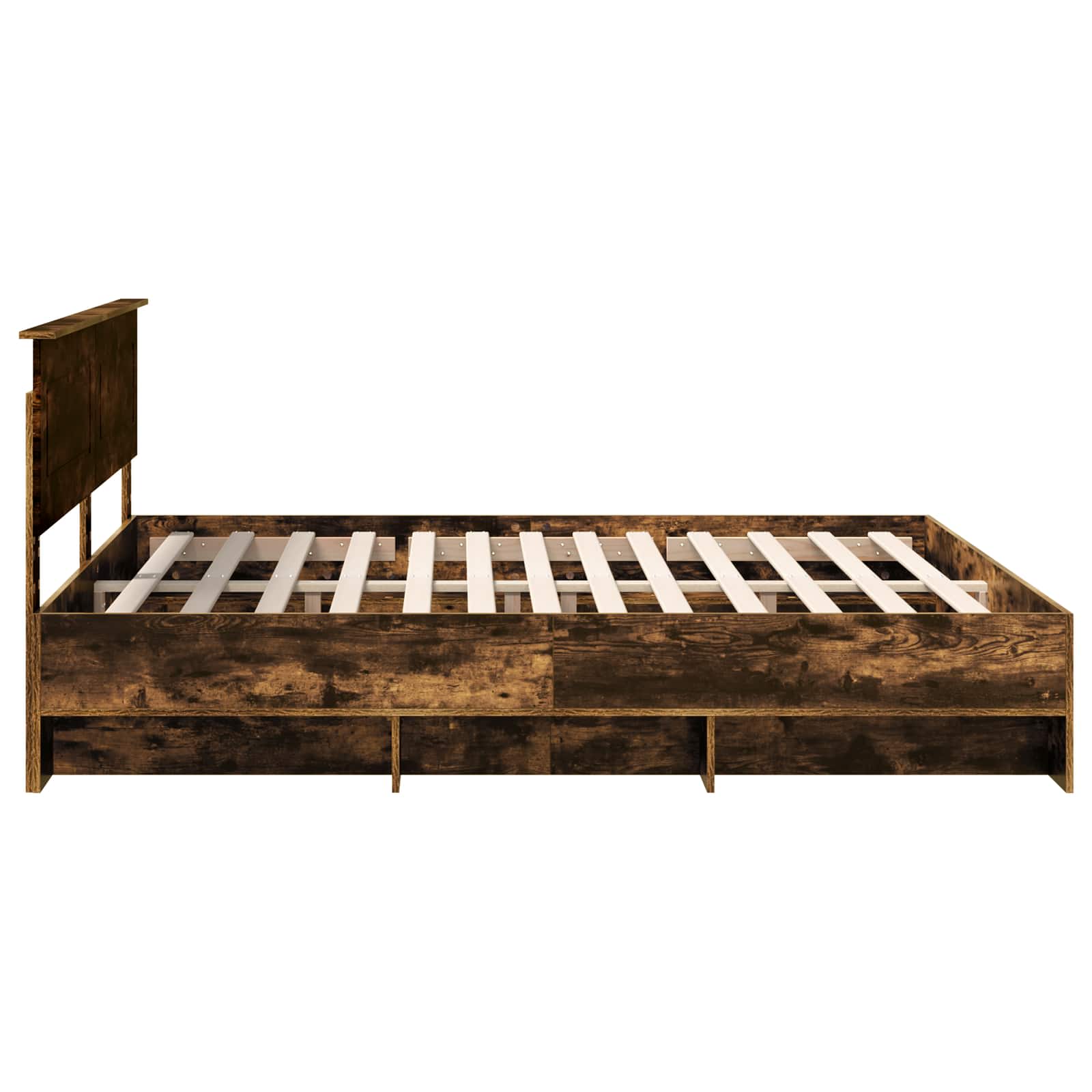 Struttura del letto Rovere fumé 180 x 200 cm Legno multistrato | homemem39