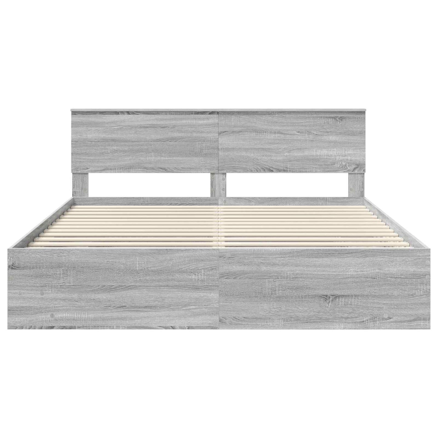 Struttura del letto con testiera Grigio Sonoma 180 x 200 cm | homemem39