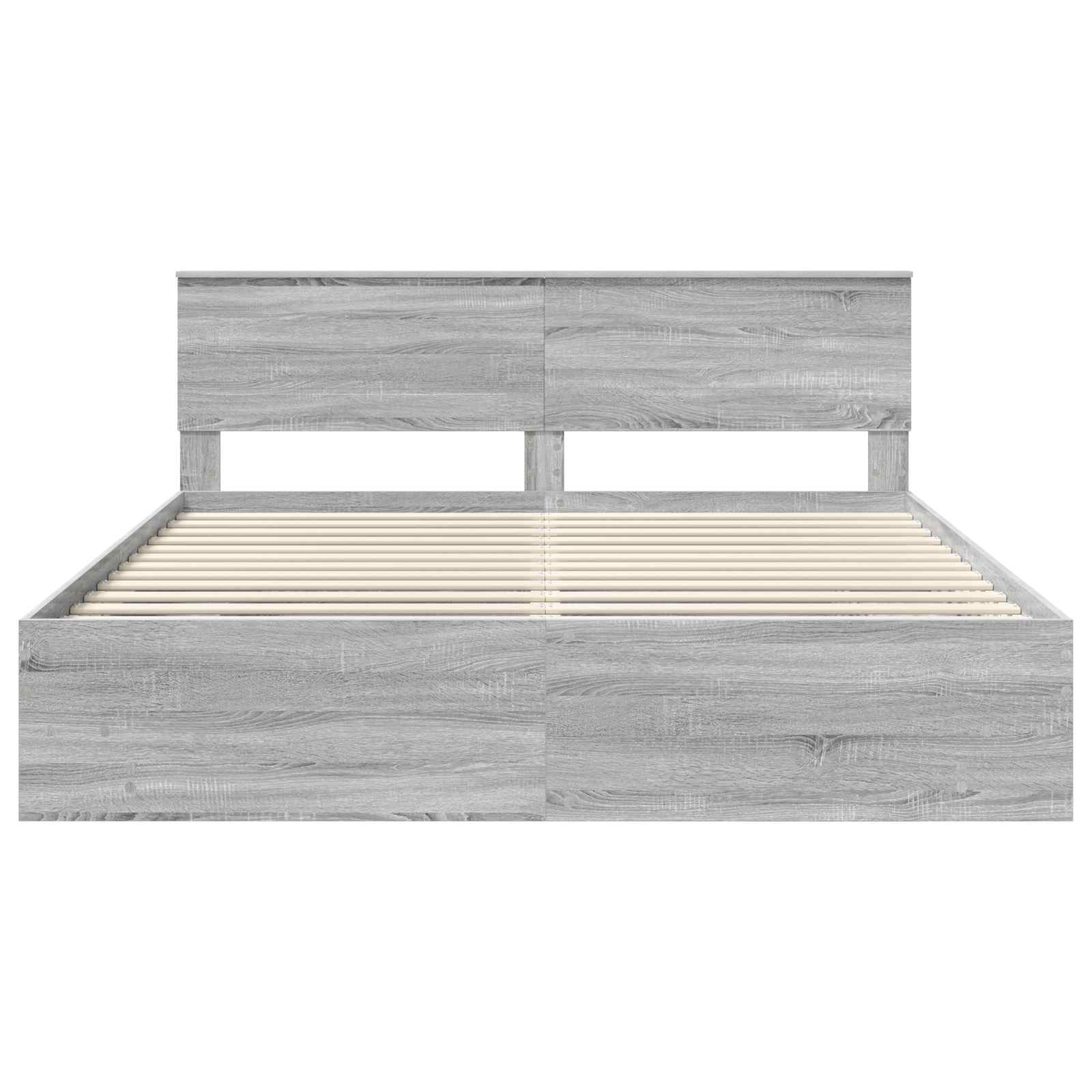 Struttura del letto con testiera Grigio Sonoma 180 x 200 cm | homemem39