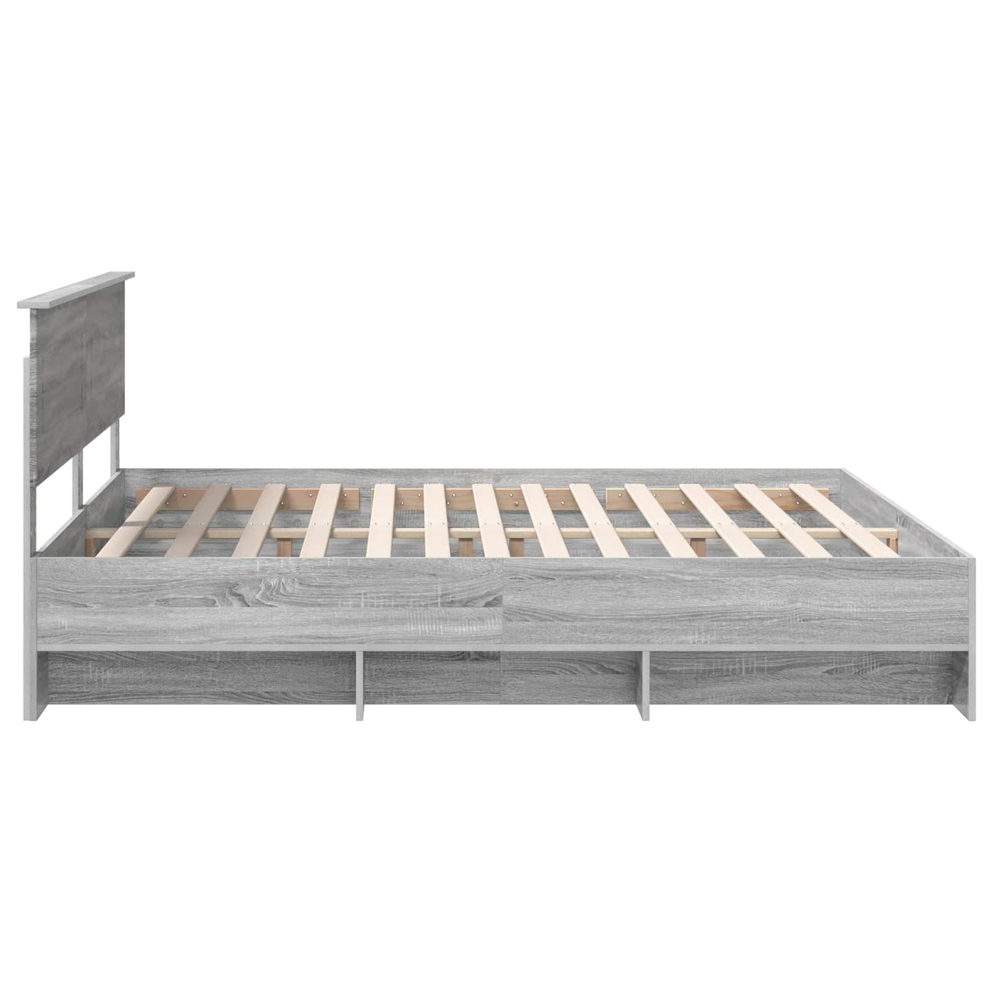 Struttura del letto con testiera Grigio Sonoma 180 x 200 cm | homemem39