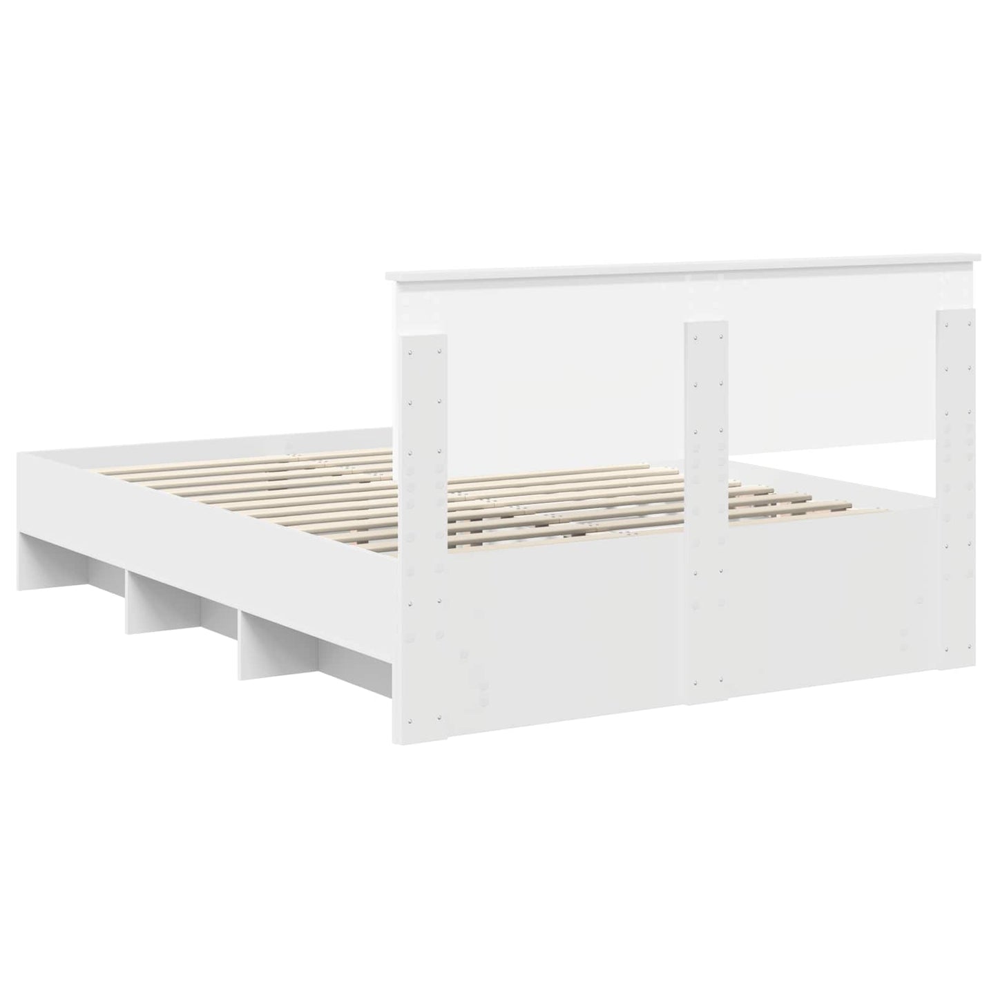 Struttura del letto Bianco 160 x 200 cm Legno multistrato
