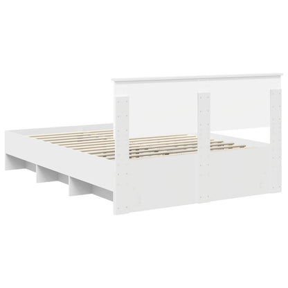 Struttura del letto Bianco 160 x 200 cm Legno multistrato