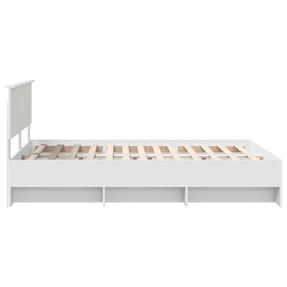 Struttura del letto Bianco 160 x 200 cm Legno multistrato