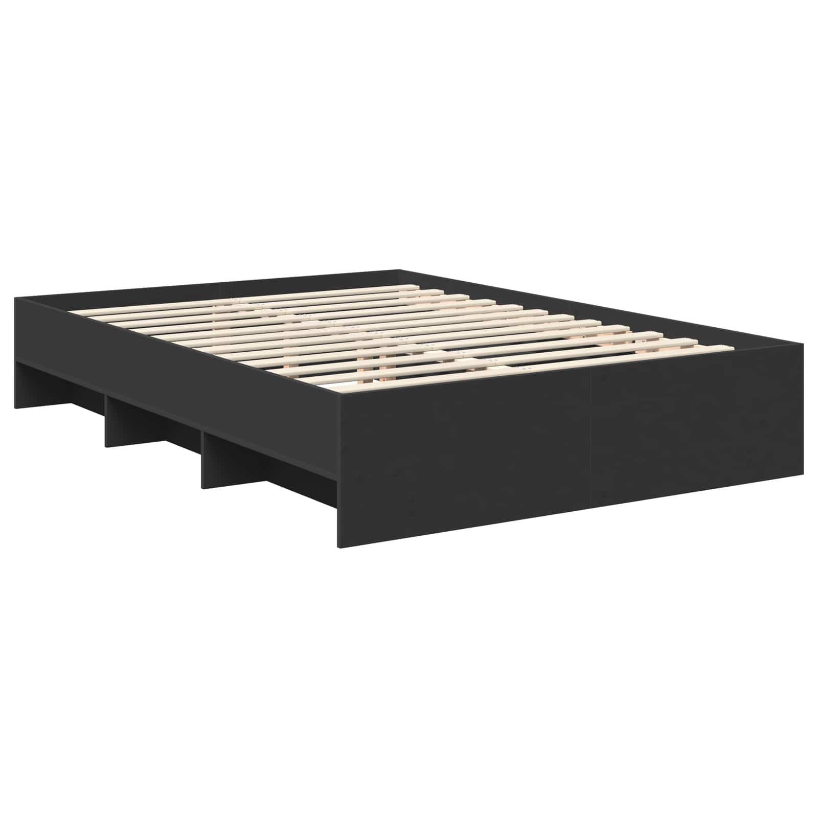 Struttura del letto Nero 160 x 200 cm Legno multistrato | homemem39