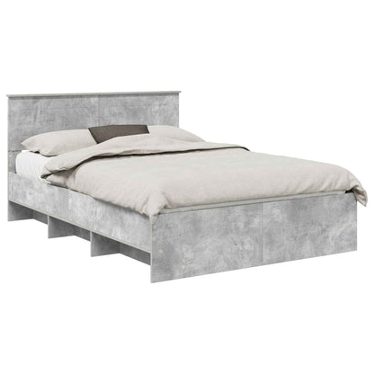 Struttura del letto con testiera Grigio cemento 150 x 200 cm | homemem39