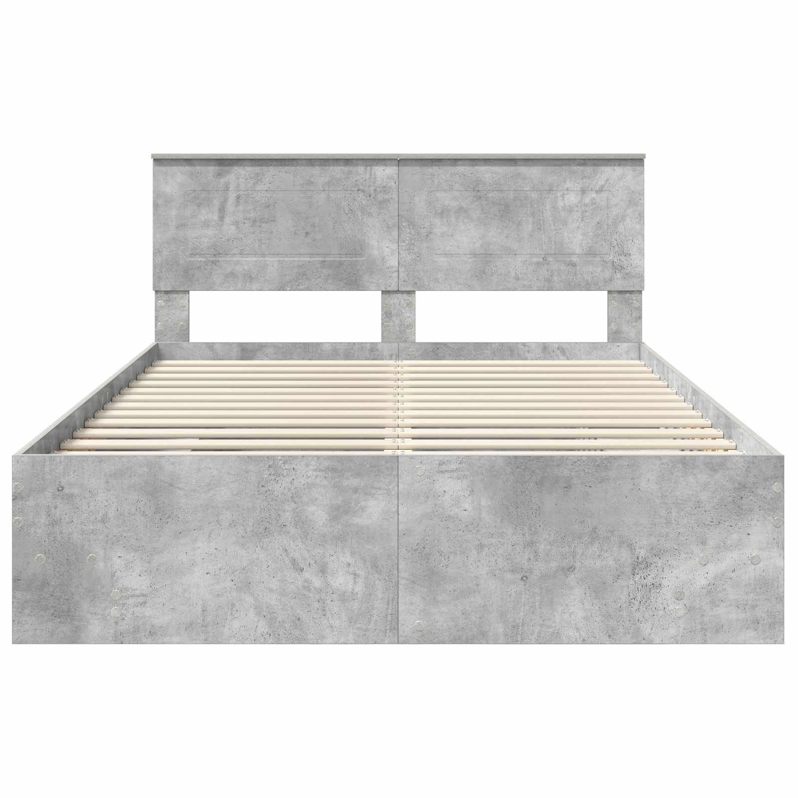 Struttura del letto con testiera Grigio cemento 150 x 200 cm | homemem39