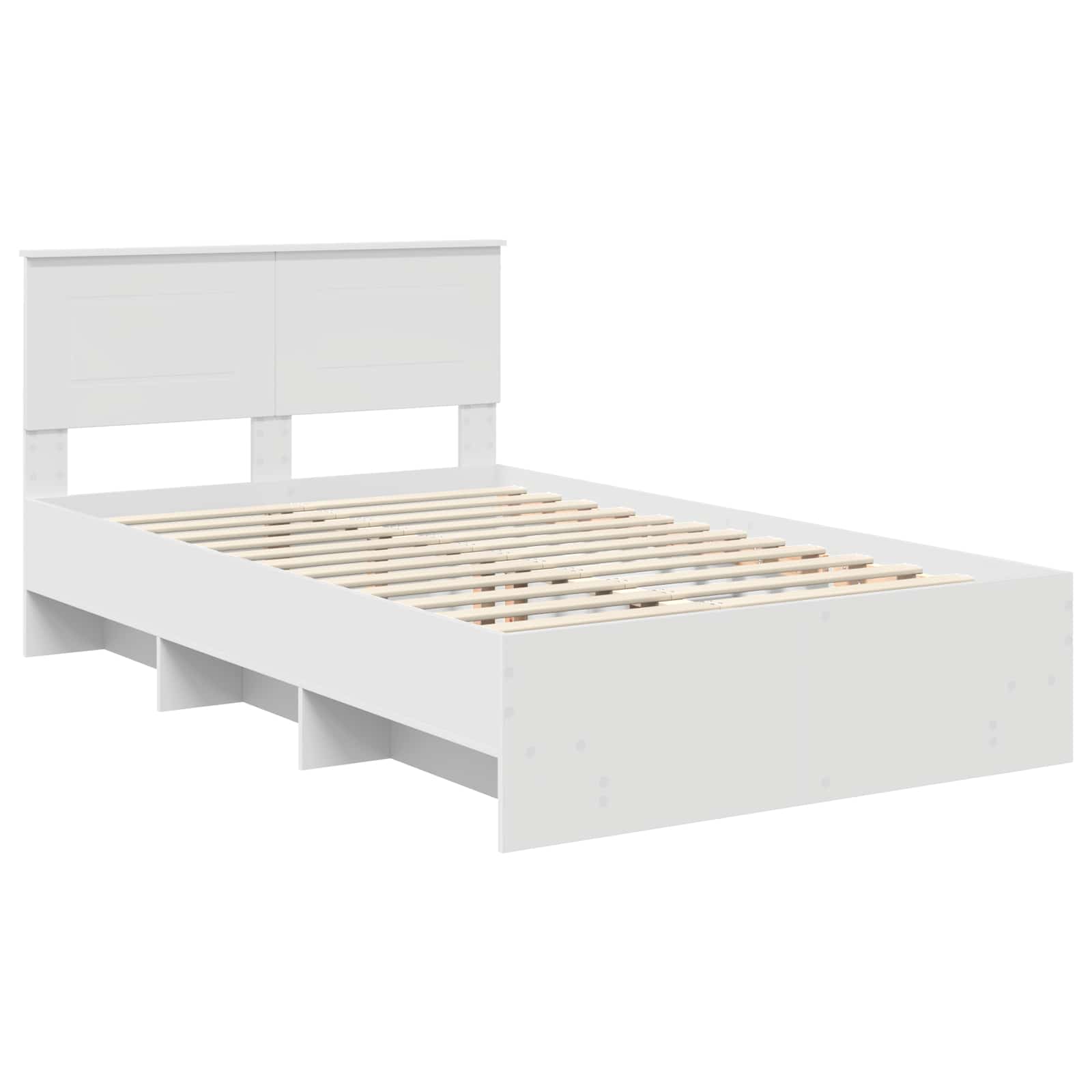 Struttura del letto Bianco 137 x 203 cm Legno multistrato | homemem39