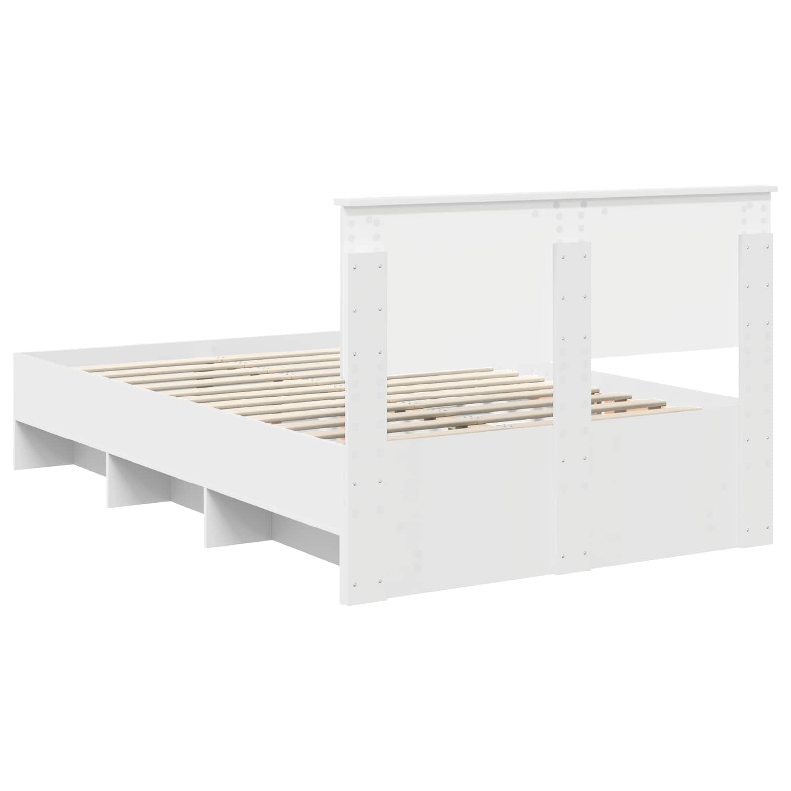 Struttura del letto Bianco 137 x 203 cm Legno multistrato | homemem39