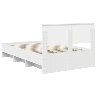 Struttura del letto Bianco 137 x 203 cm Legno multistrato | homemem39
