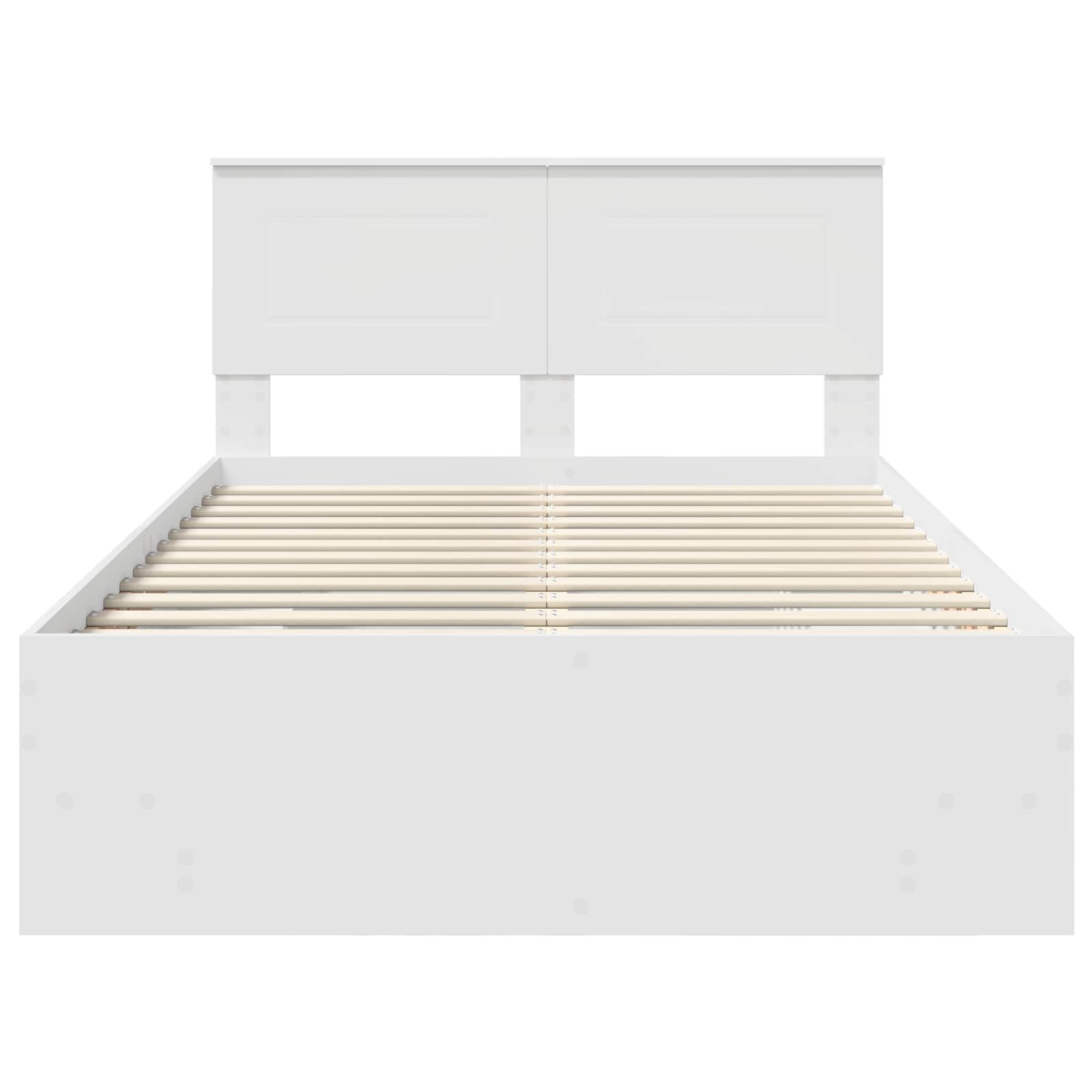 Struttura del letto Bianco 137 x 203 cm Legno multistrato | homemem39