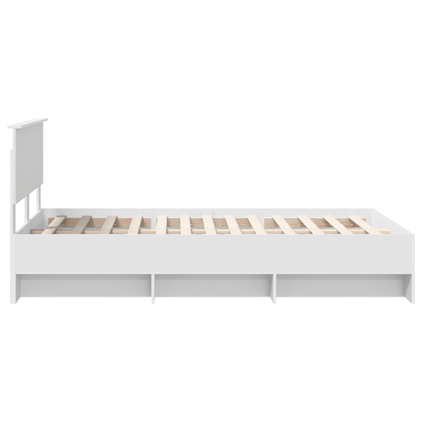 Struttura del letto Bianco 137 x 203 cm Legno multistrato | homemem39