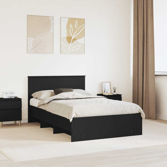 Struttura del letto Nero 137 x 203 cm Legno multistrato