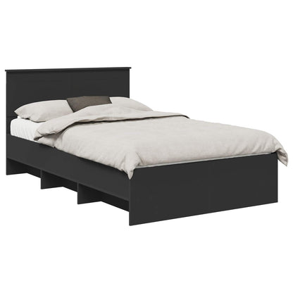 Struttura del letto Nero 137 x 203 cm Legno multistrato | homemem39