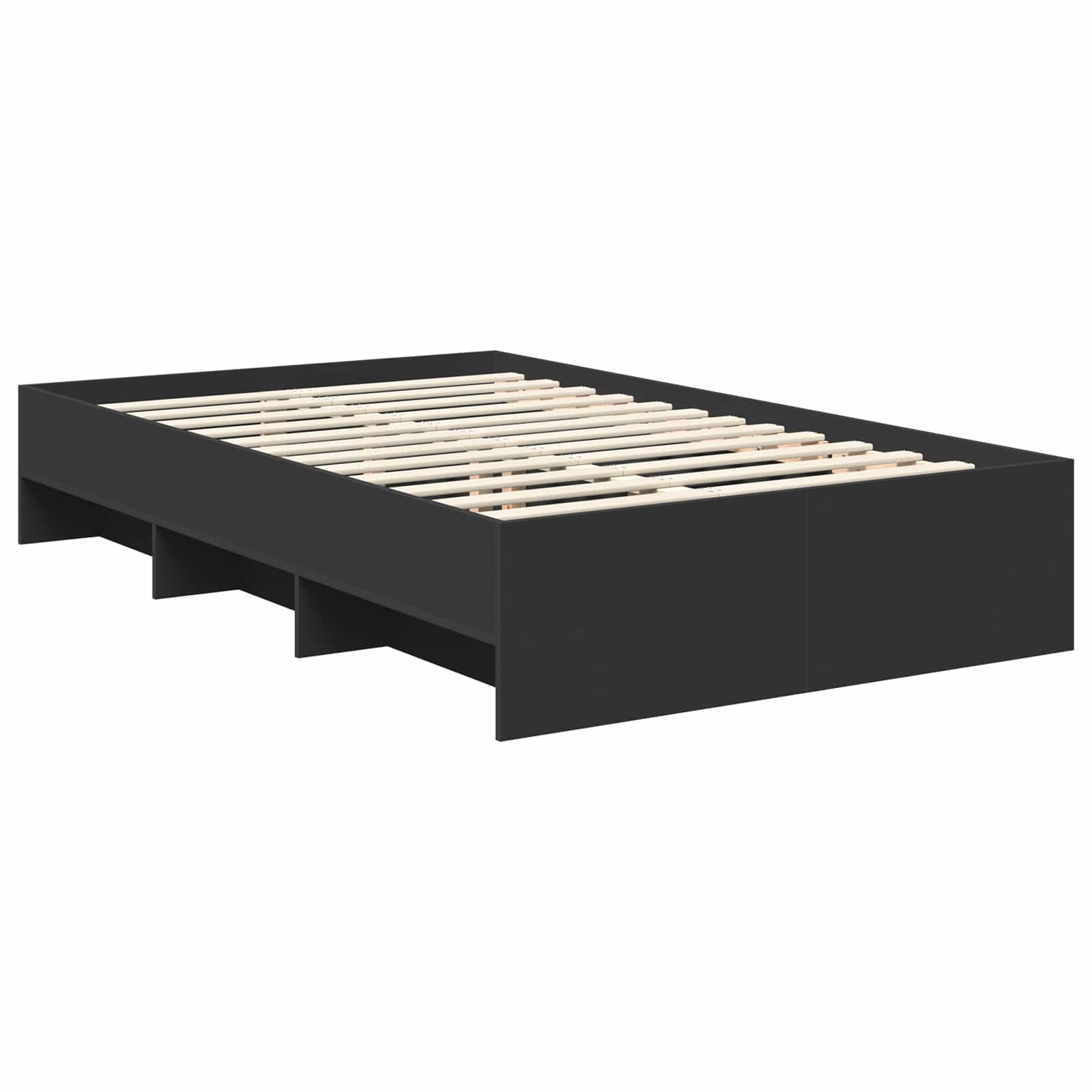 Struttura del letto Nero 137 x 203 cm Legno multistrato | homemem39