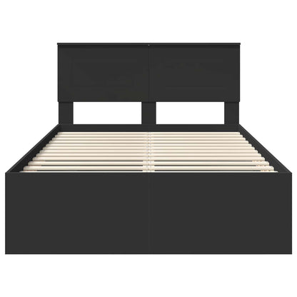 Struttura del letto Nero 137 x 203 cm Legno multistrato | homemem39