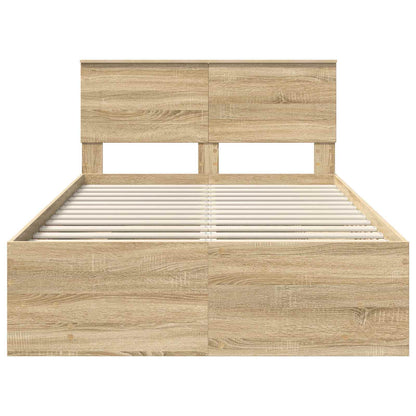 Struttura del letto con testiera Rovere Sonoma 137 x 203 cm | homemem39