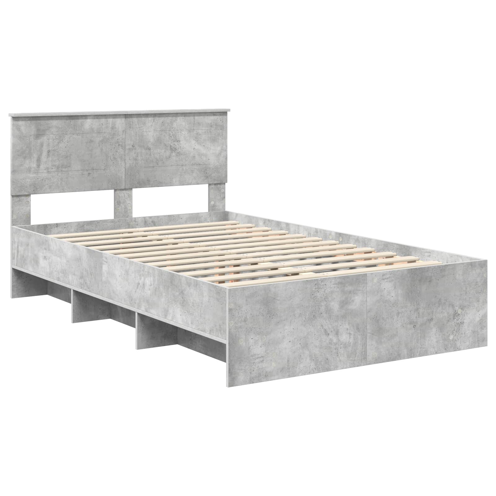 Struttura del letto con testiera Grigio cemento 137 x 203 cm | homemem39