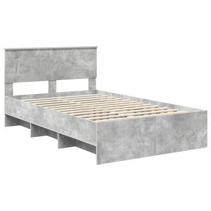 Struttura del letto con testiera Grigio cemento 137 x 203 cm | homemem39