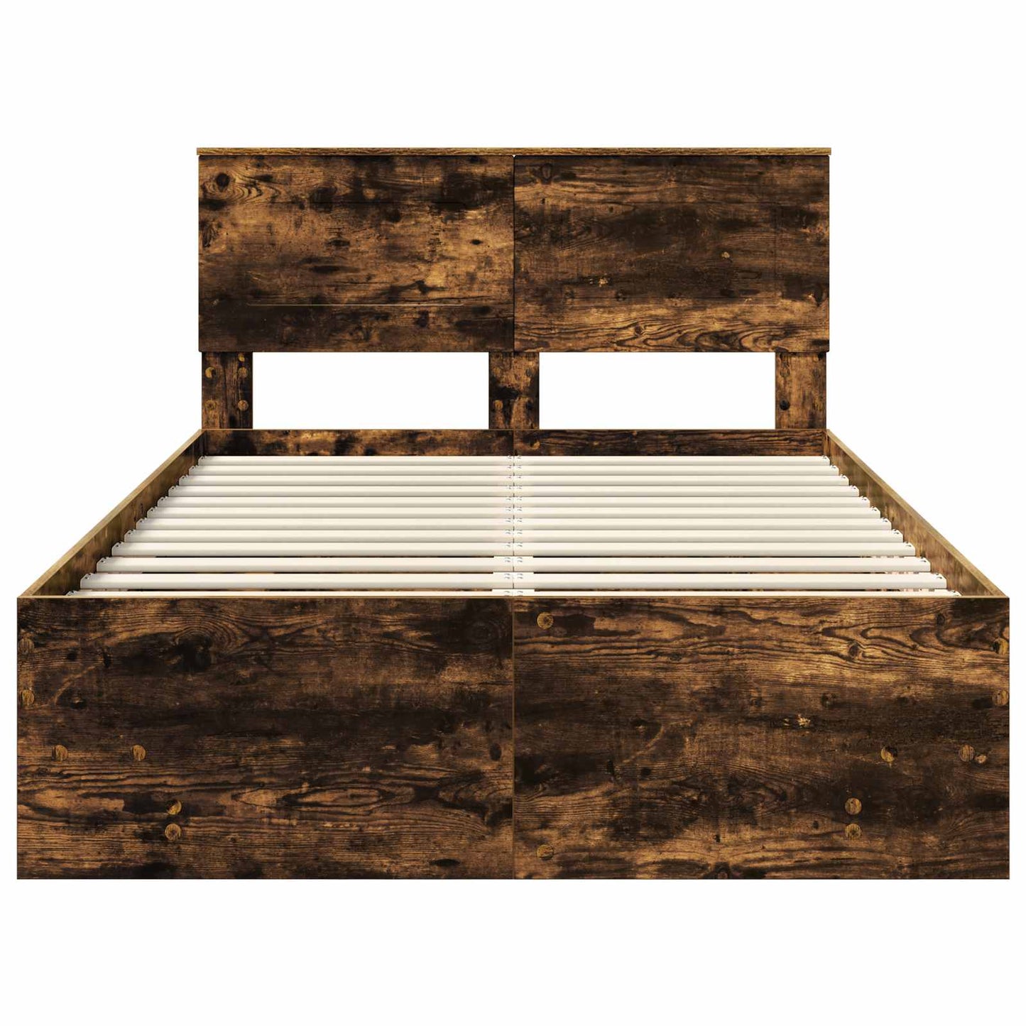 Struttura del letto Rovere fumé 137 x 203 cm Legno multistrato | homemem39