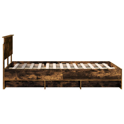 Struttura del letto Rovere fumé 137 x 203 cm Legno multistrato | homemem39