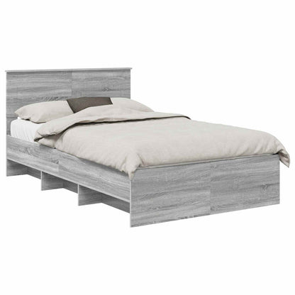 Struttura del letto con testiera Grigio Sonoma 137 x 203 cm | homemem39