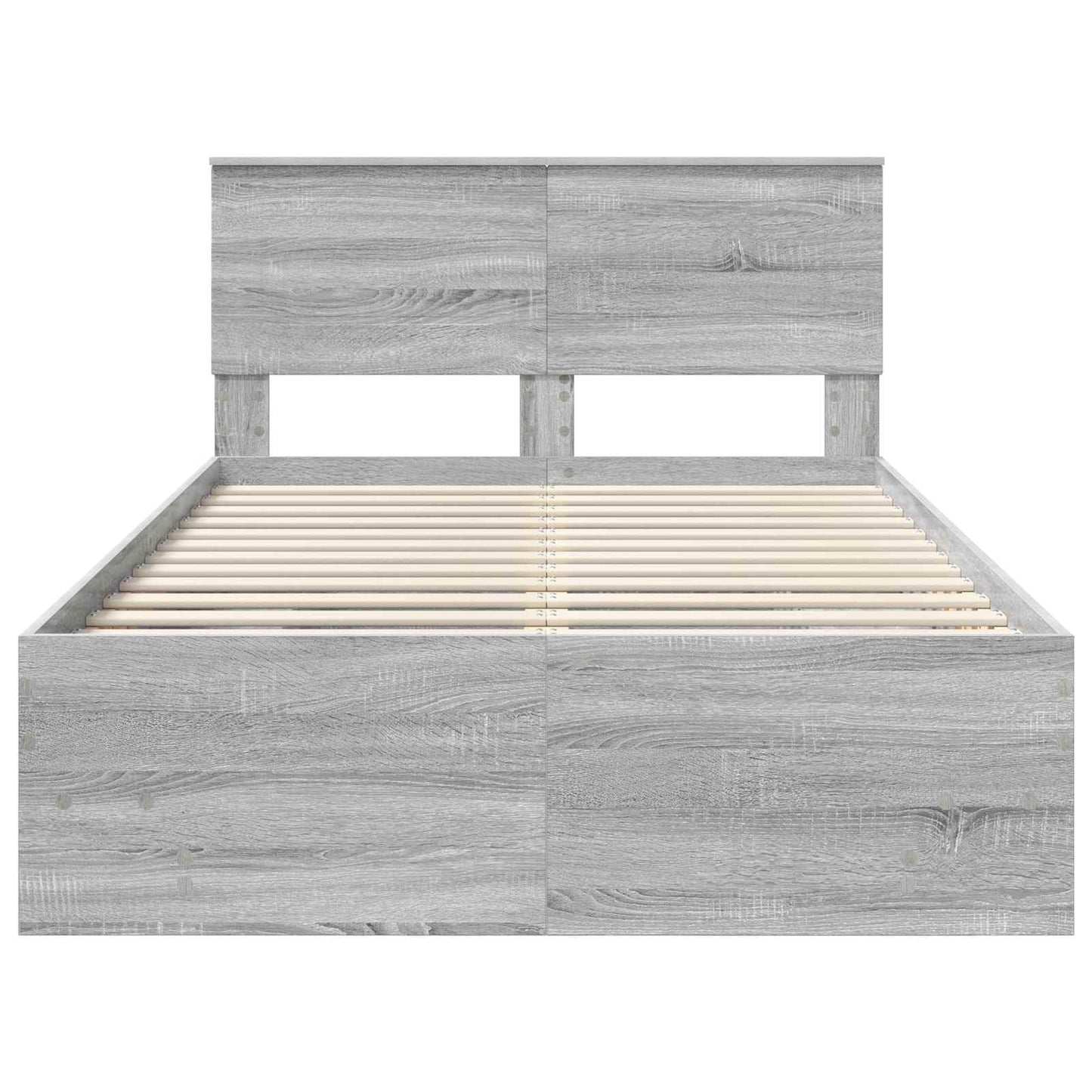 Struttura del letto con testiera Grigio Sonoma 137 x 203 cm | homemem39