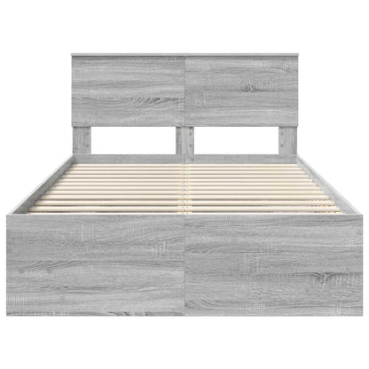 Struttura del letto con testiera Grigio Sonoma 137 x 203 cm | homemem39