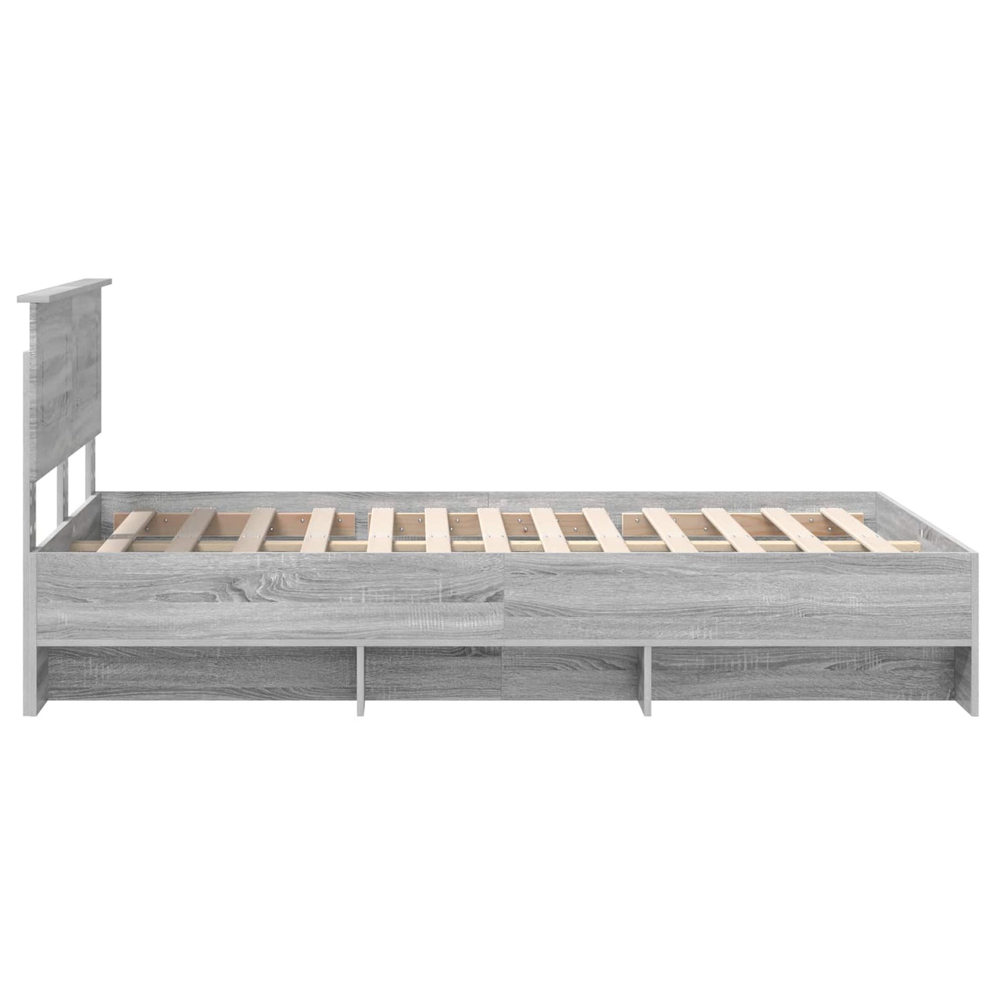 Struttura del letto con testiera Grigio Sonoma 137 x 203 cm | homemem39