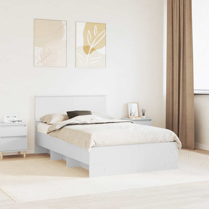 Struttura del letto Bianco 120 x 123 cm Legno multistrato | homemem39