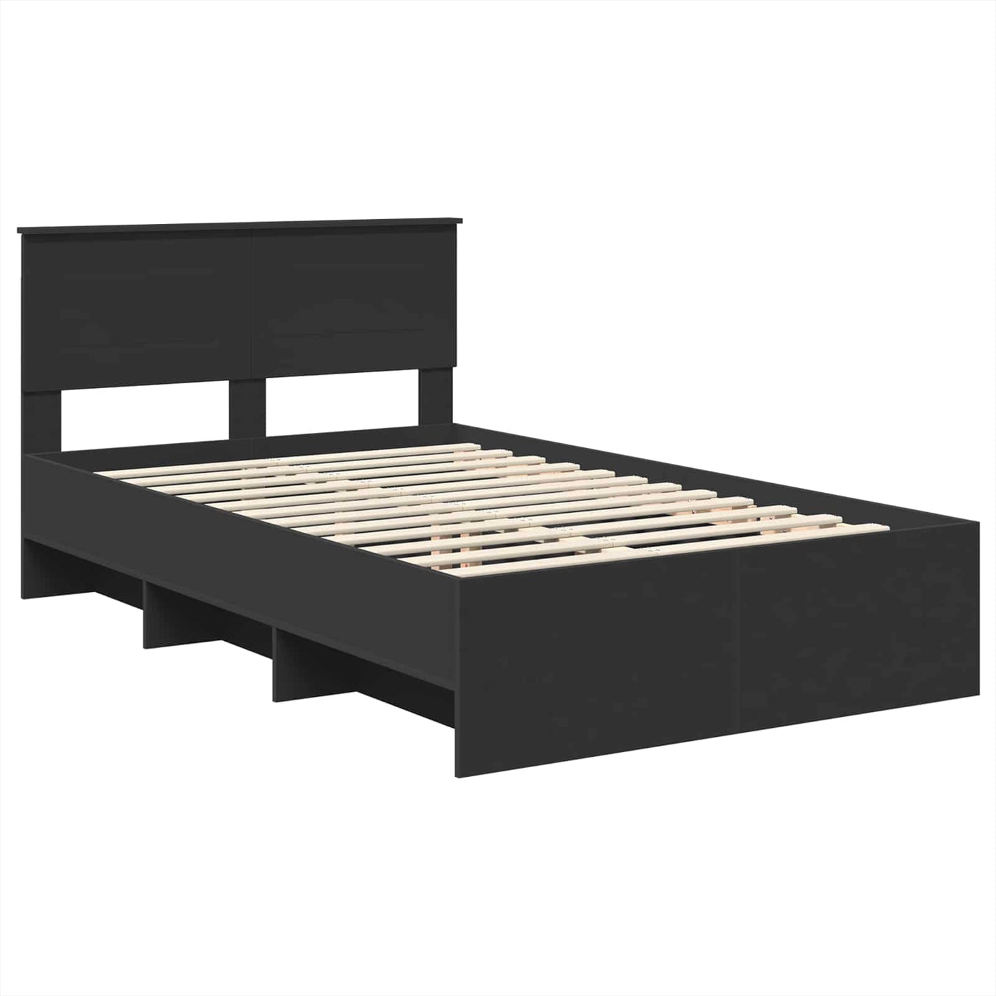 Struttura del letto Nero 120 x 123 cm Legno multistrato | homemem39