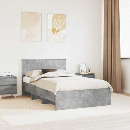 Struttura del letto con testiera Grigio cemento 120 x 123 cm | homemem39