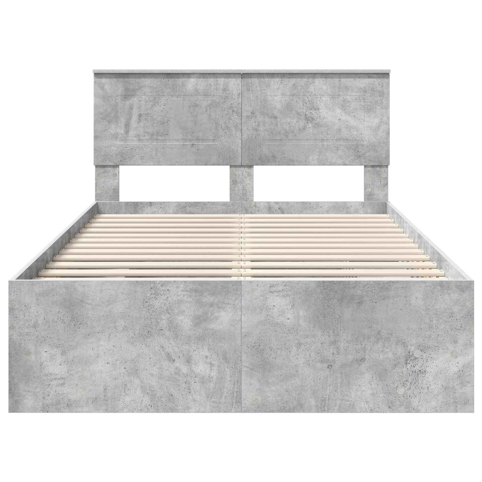 Struttura del letto con testiera Grigio cemento 120 x 123 cm | homemem39