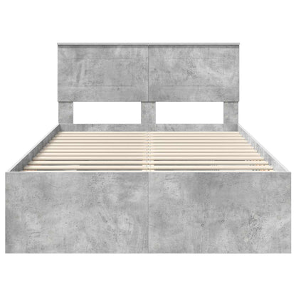 Struttura del letto con testiera Grigio cemento 120 x 123 cm | homemem39