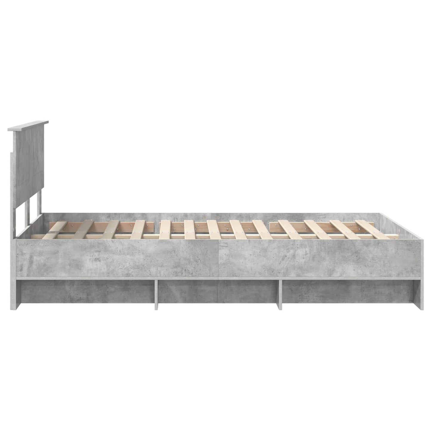 Struttura del letto con testiera Grigio cemento 120 x 123 cm | homemem39