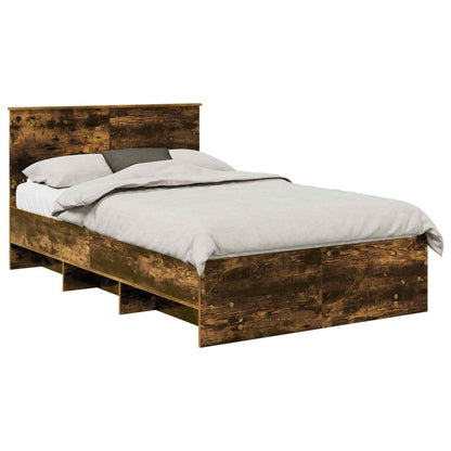 Struttura del letto Rovere fumé 120 x 123 cm Legno multistrato | homemem39