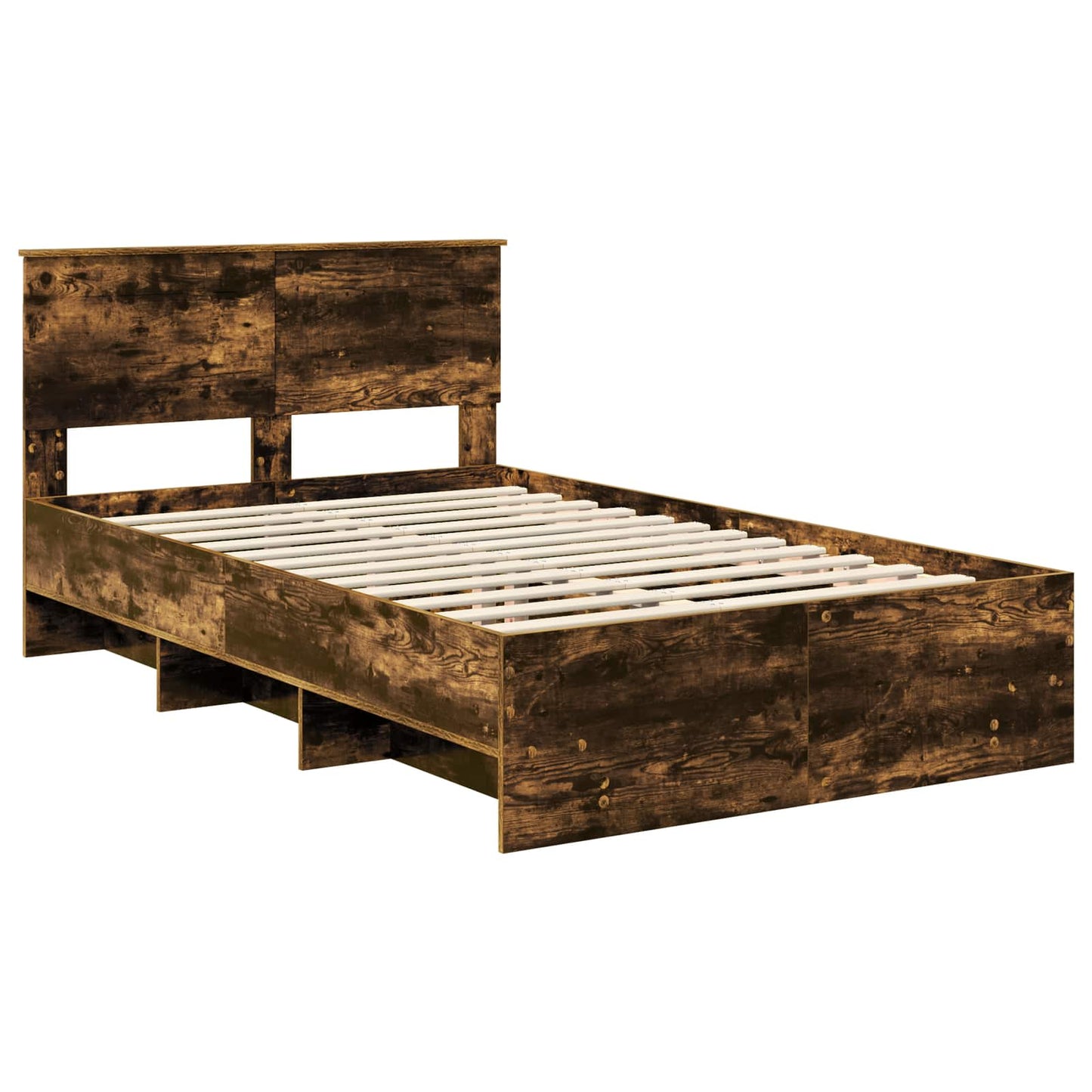 Struttura del letto Rovere fumé 120 x 123 cm Legno multistrato | homemem39
