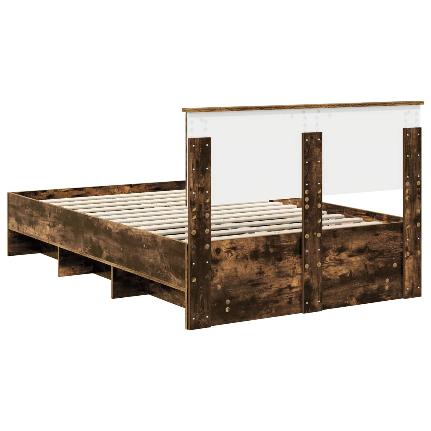Struttura del letto Rovere fumé 120 x 123 cm Legno multistrato | homemem39