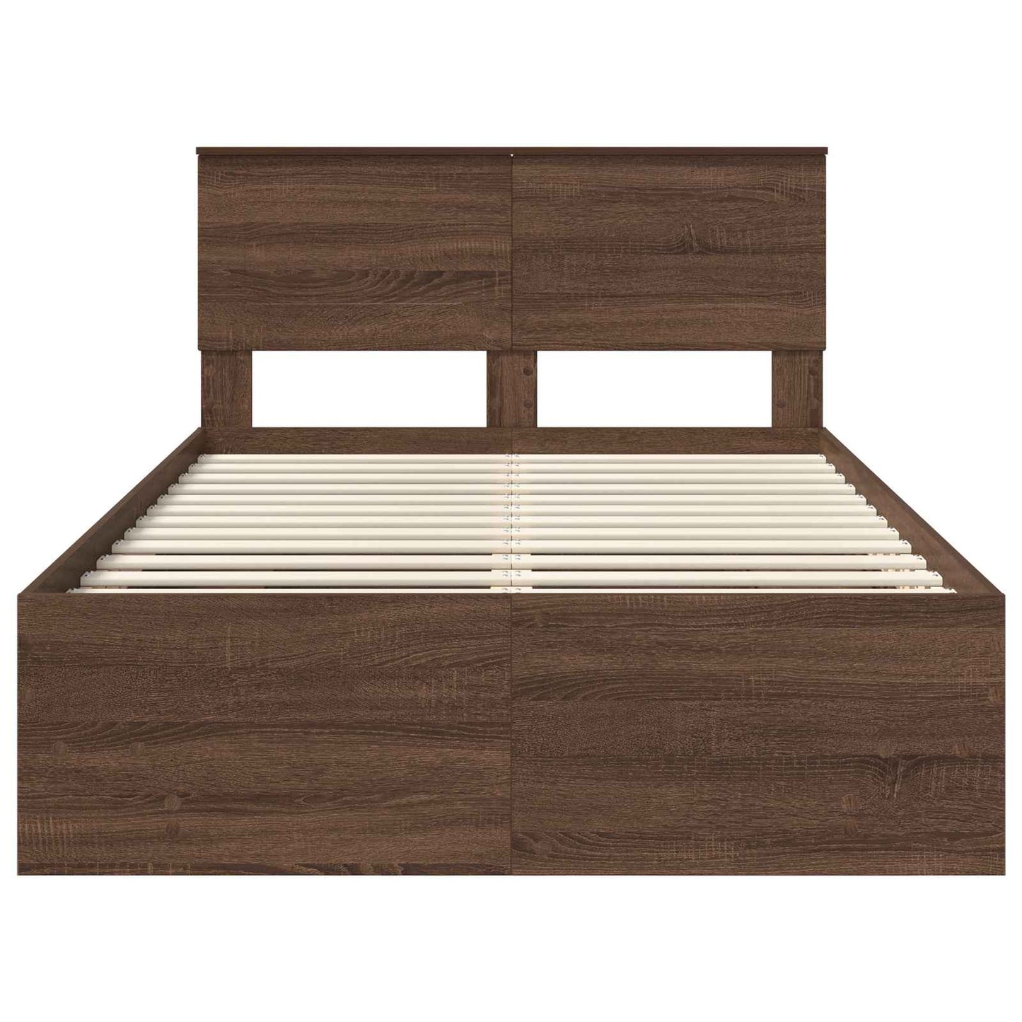 Struttura del letto con testiera Rovere Marrone 120 x 123 cm