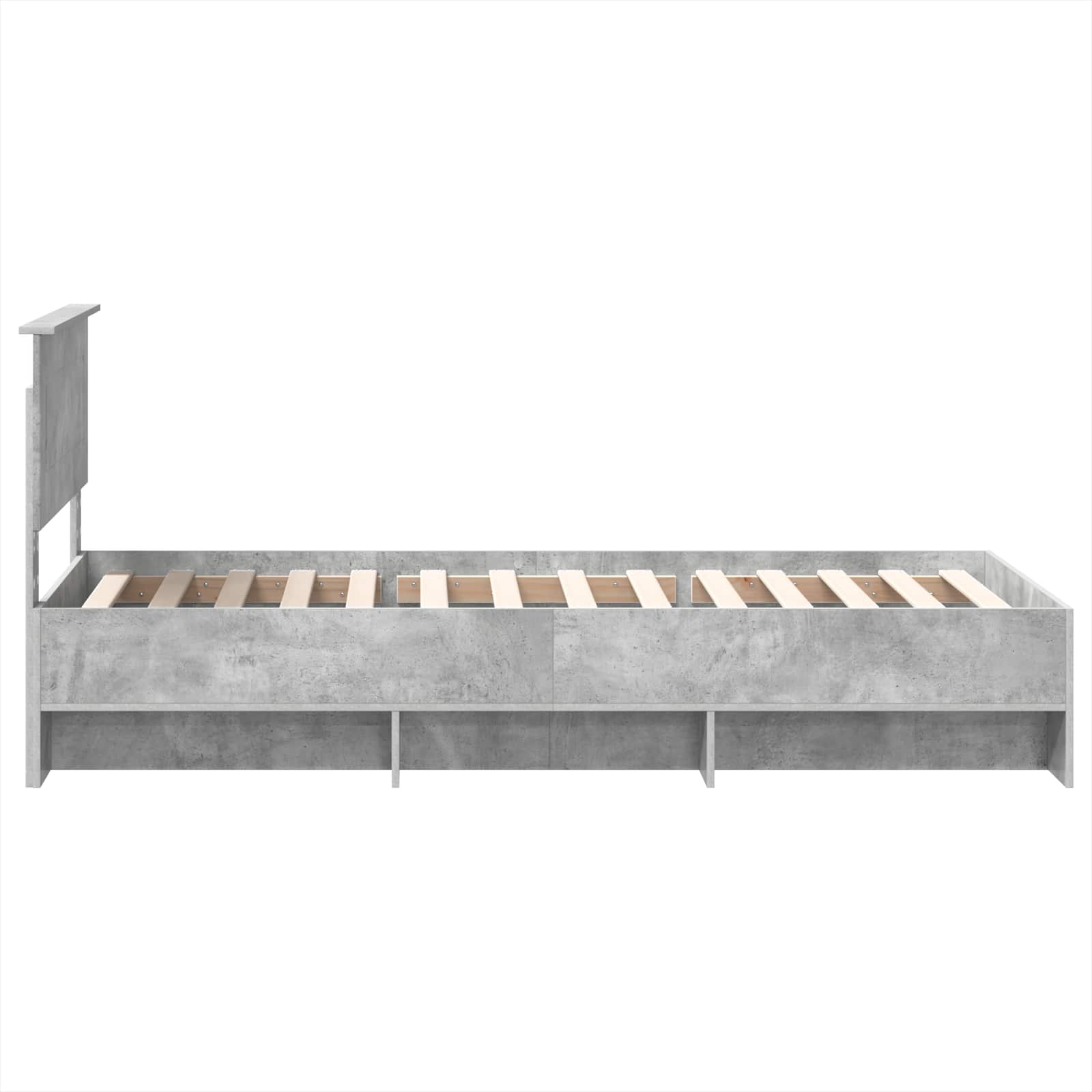 Struttura del letto con testiera Grigio cemento 120 x 123 cm | homemem39