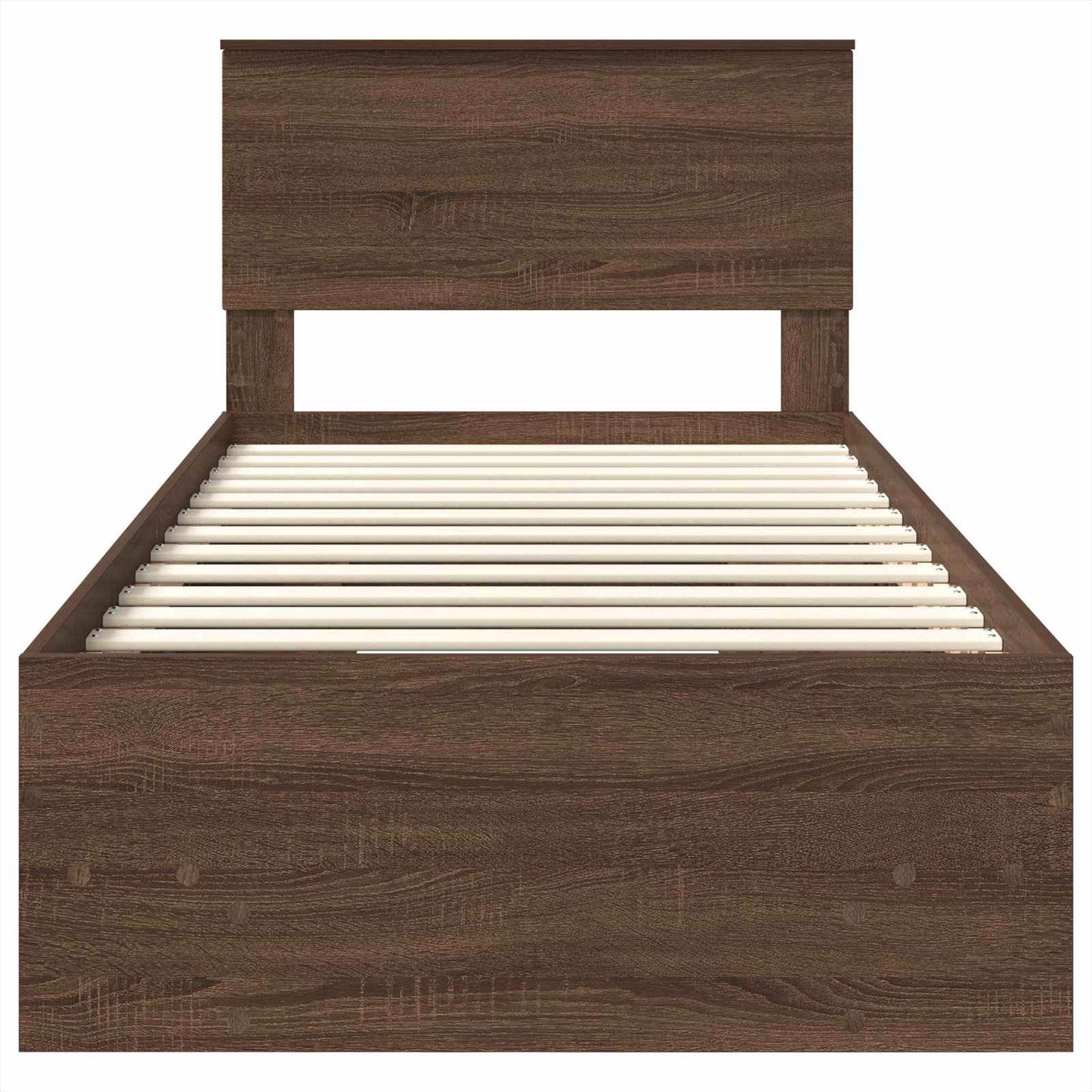 Struttura del letto con testiera Rovere Marrone 90 x 200 cm
