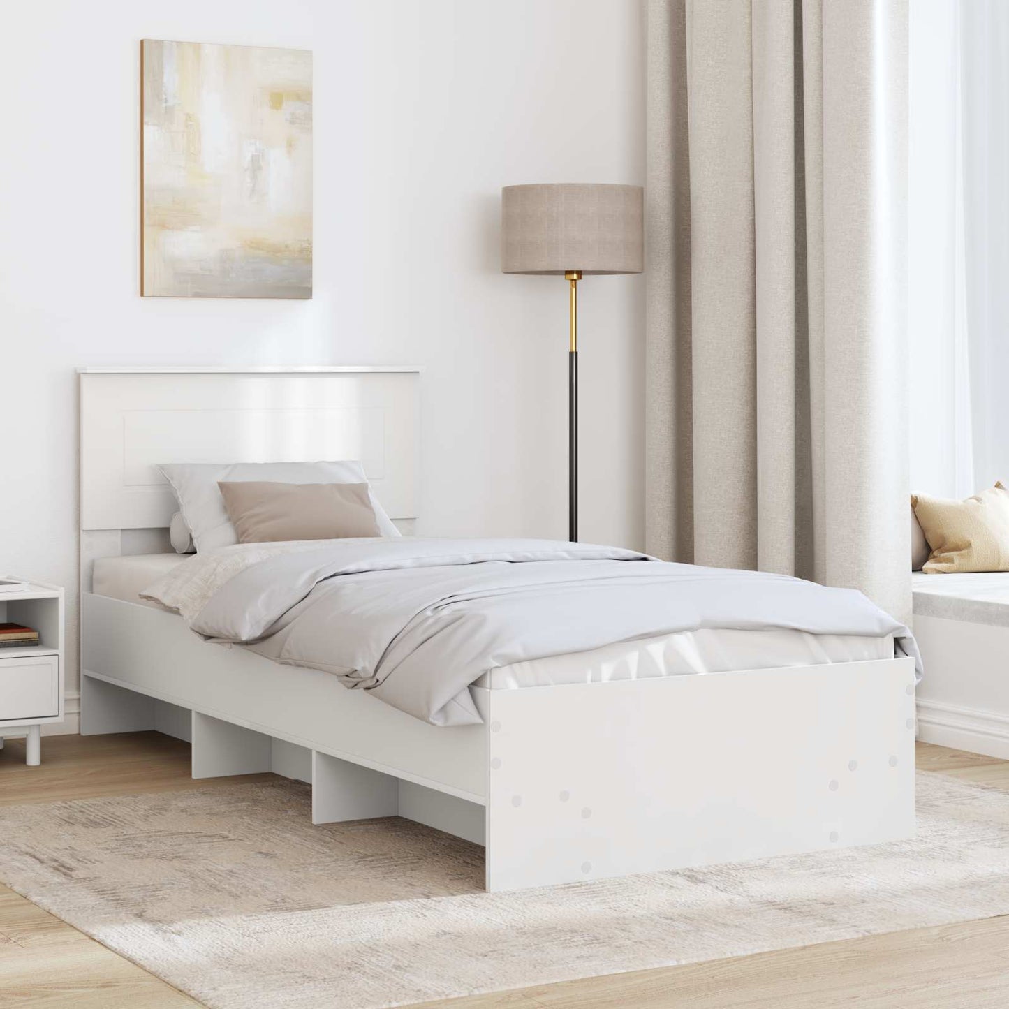 Struttura del letto Bianco 80 x 200 cm Legno multistrato | homemem39