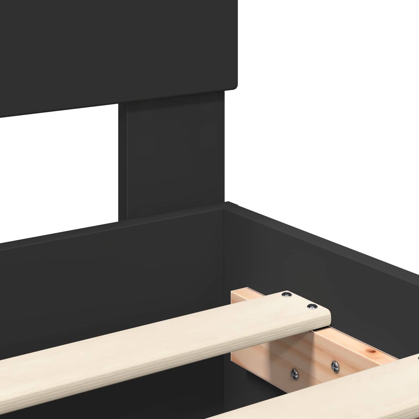 Struttura del letto Nero 80 x 200 cm Legno multistrato | homemem39