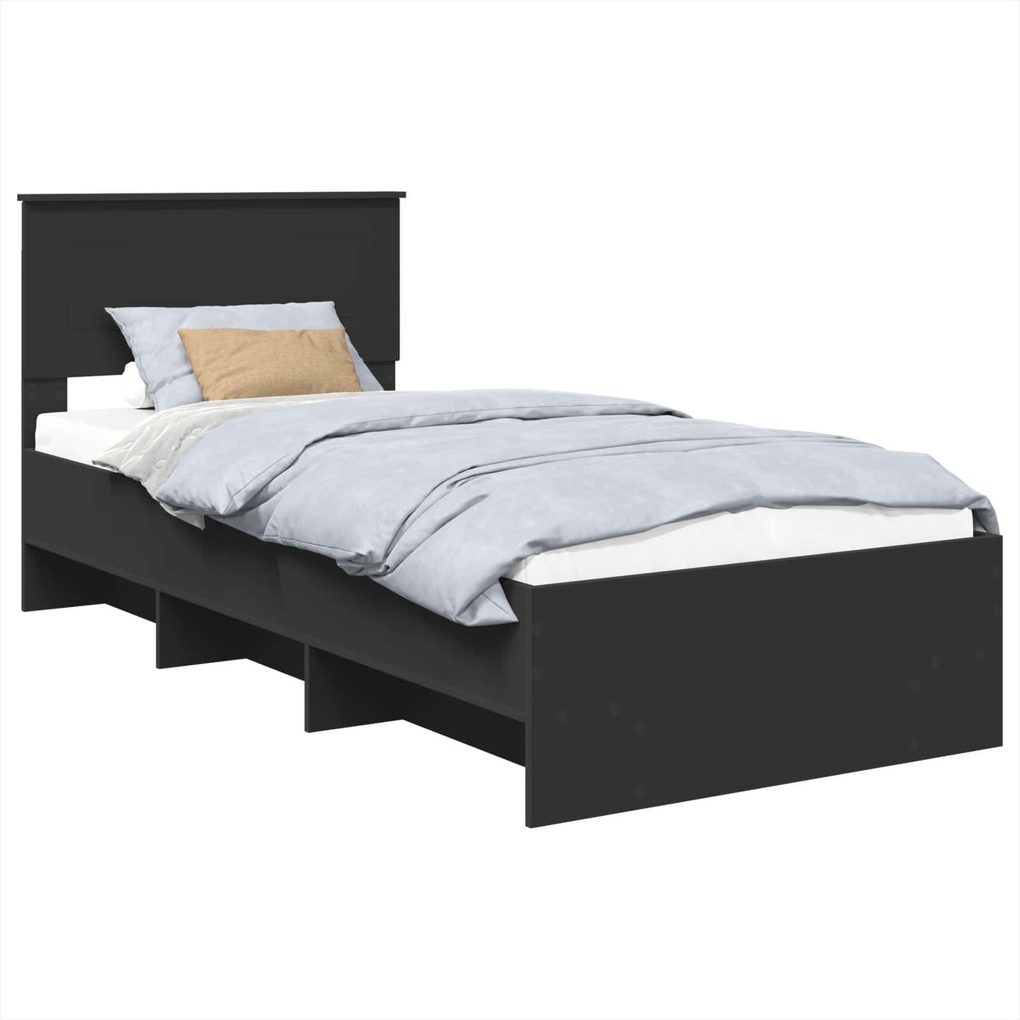 Struttura del letto Nero 80 x 200 cm Legno multistrato | homemem39