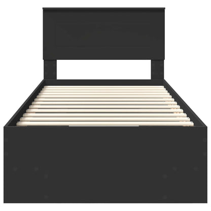 Struttura del letto Nero 80 x 200 cm Legno multistrato