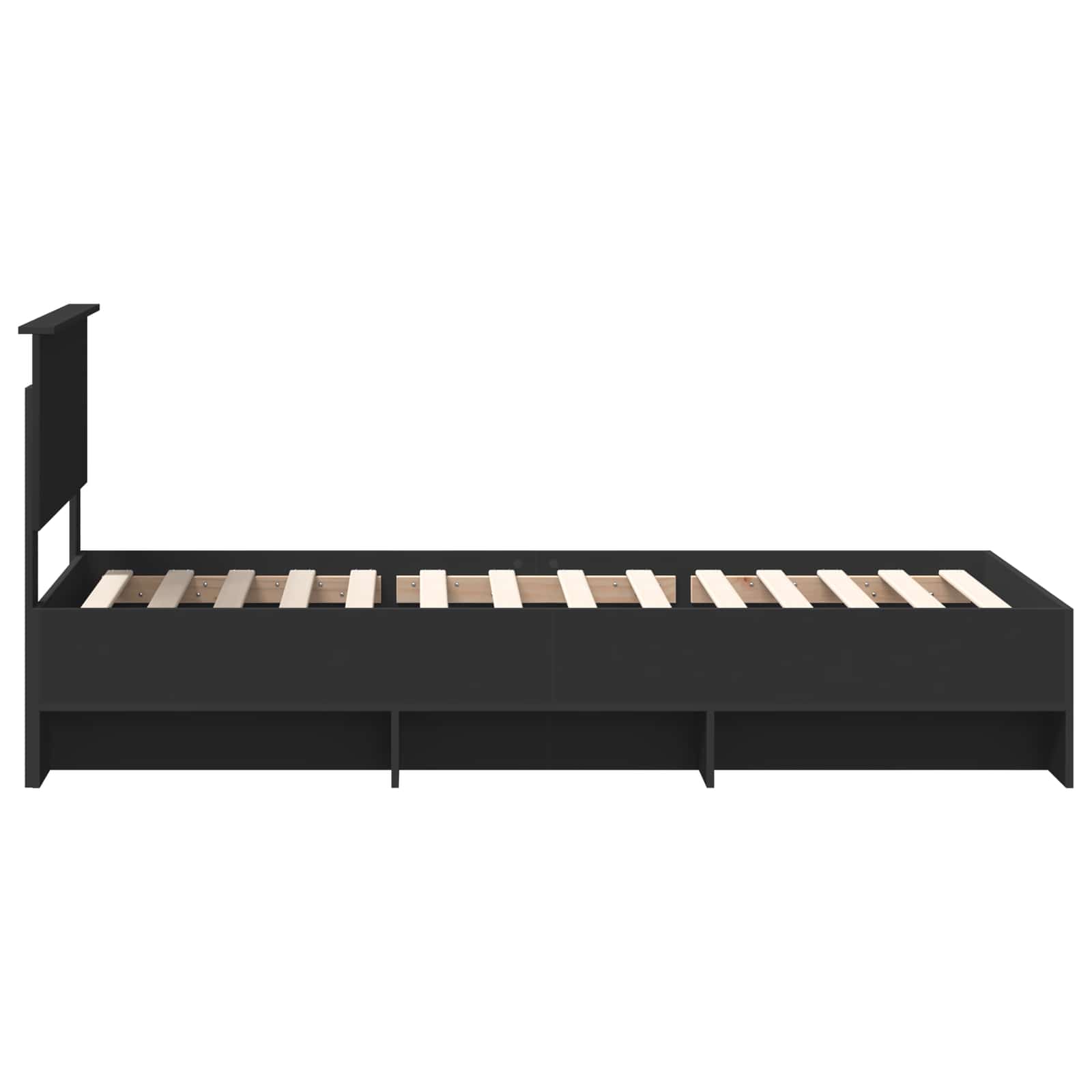 Struttura del letto Nero 80 x 200 cm Legno multistrato | homemem39