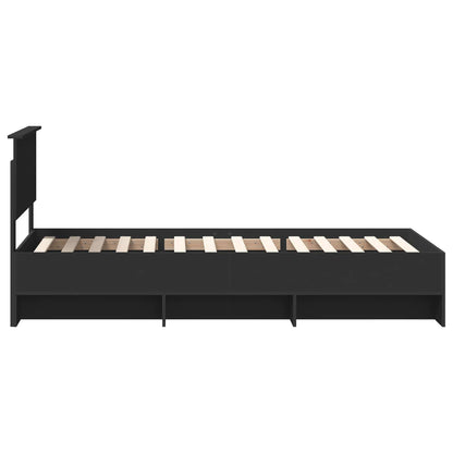 Struttura del letto Nero 80 x 200 cm Legno multistrato | homemem39