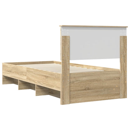 Struttura del letto Rovere Sonoma 80 x 200 cm Legno multistrato | homemem39