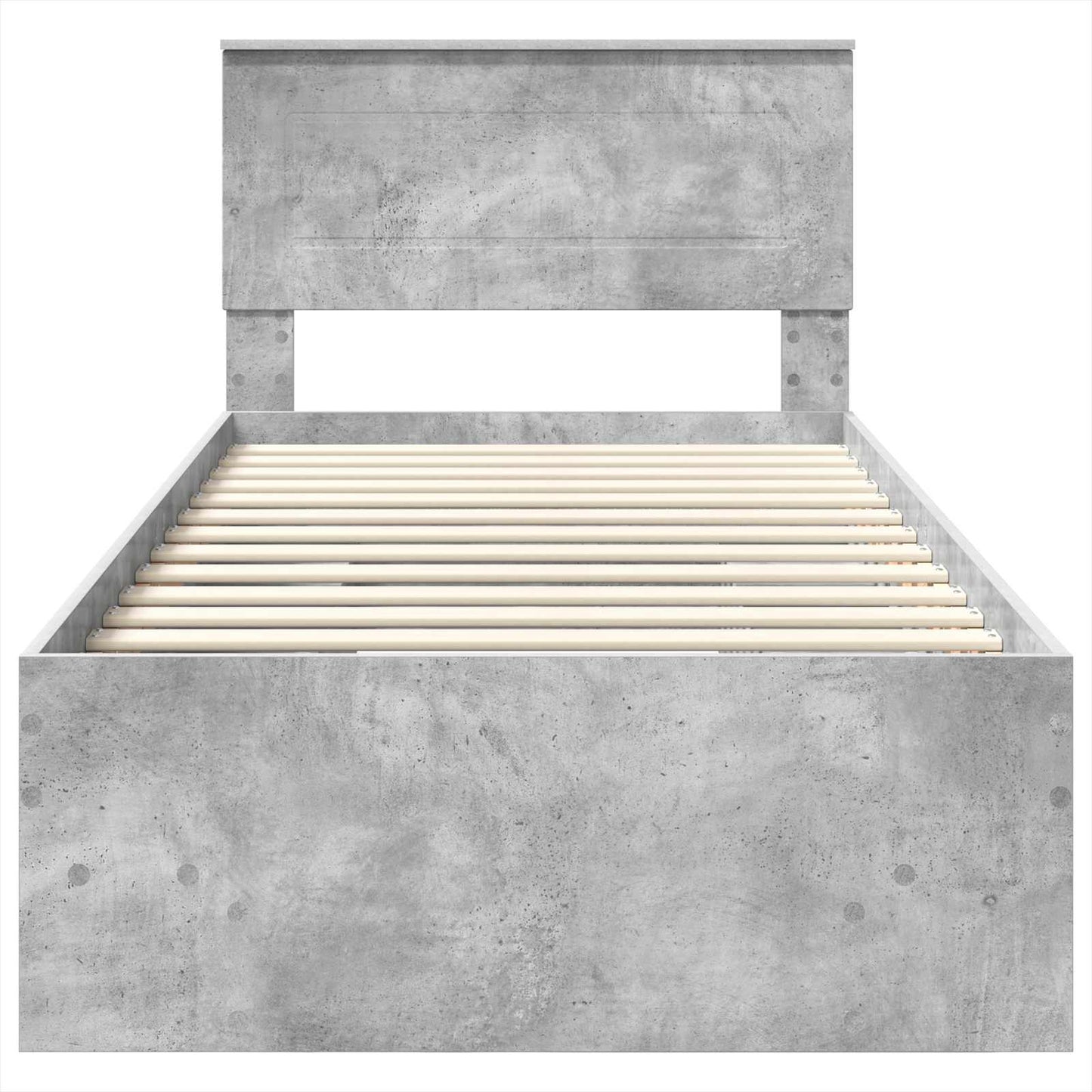 Struttura del letto con testiera Grigio cemento 80 x 200 cm | homemem39