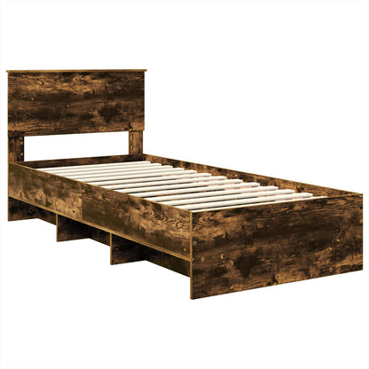 Struttura del letto Rovere fumé 80 x 200 cm Legno multistrato | homemem39